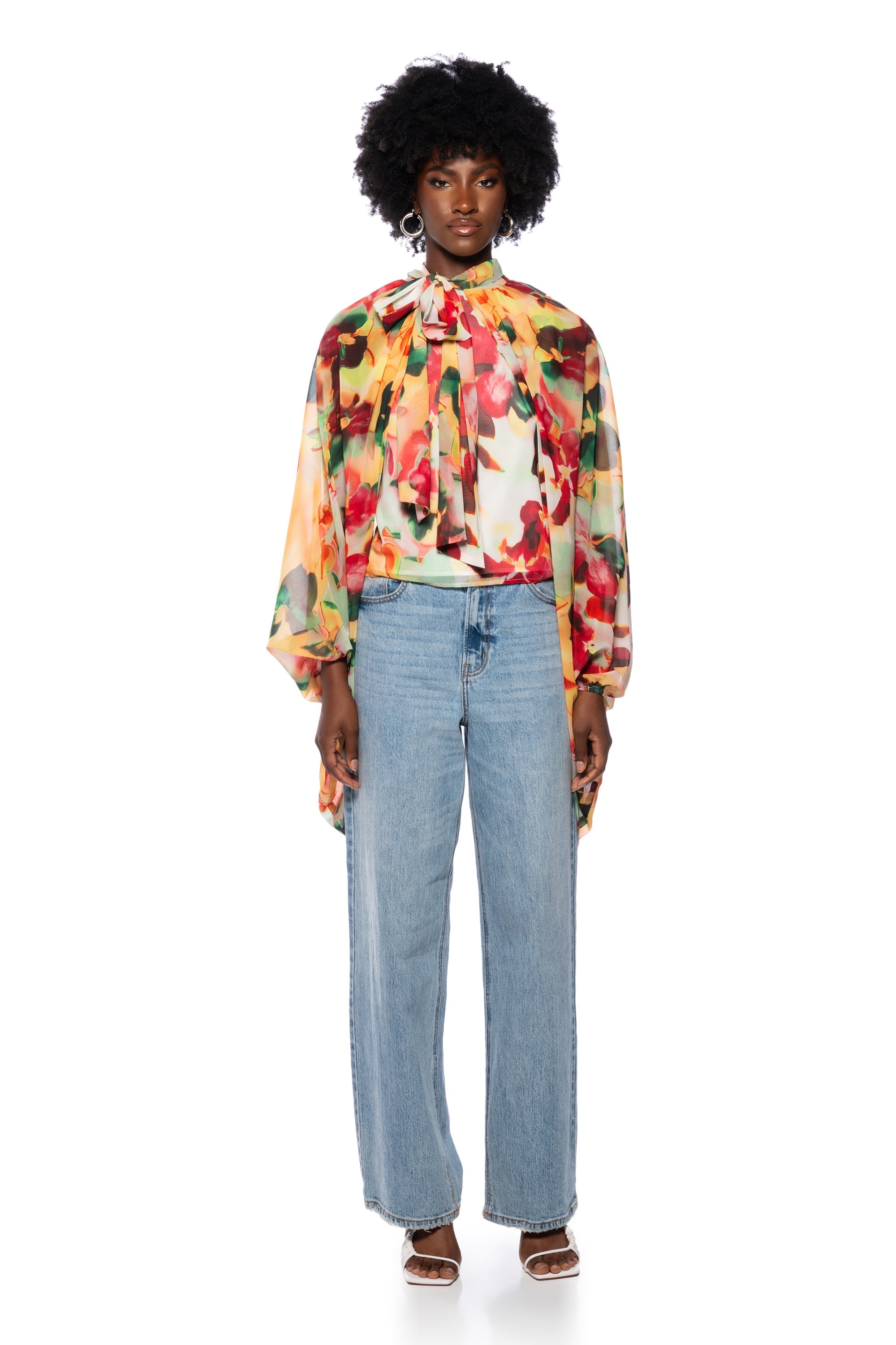 TIE THE KNOT FLORAL BLOUSE