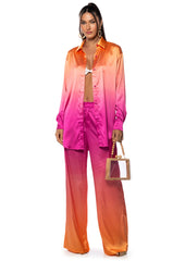 TROPICAL VACATION OMBRE STRAIGHT LEG TROUSERS