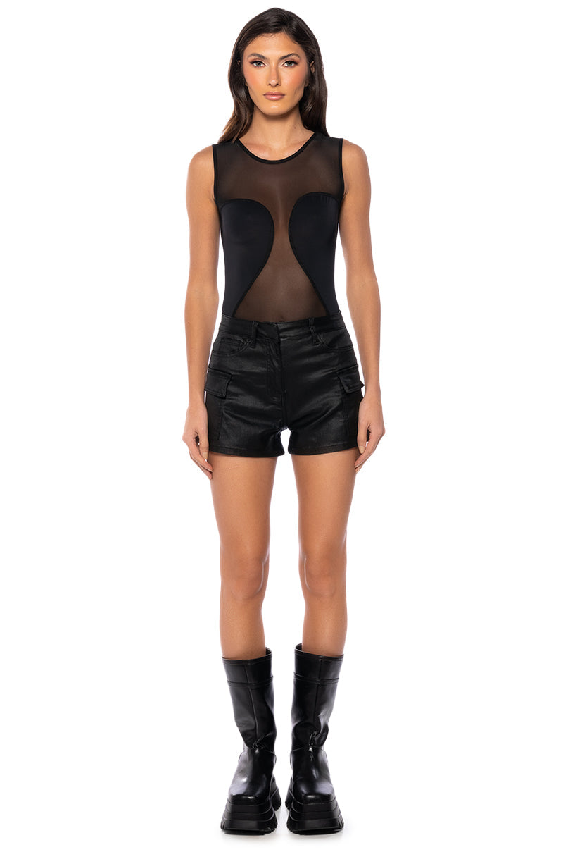 SEE ME CUT OUT MESH LONG SLEEVE BODYSUIT