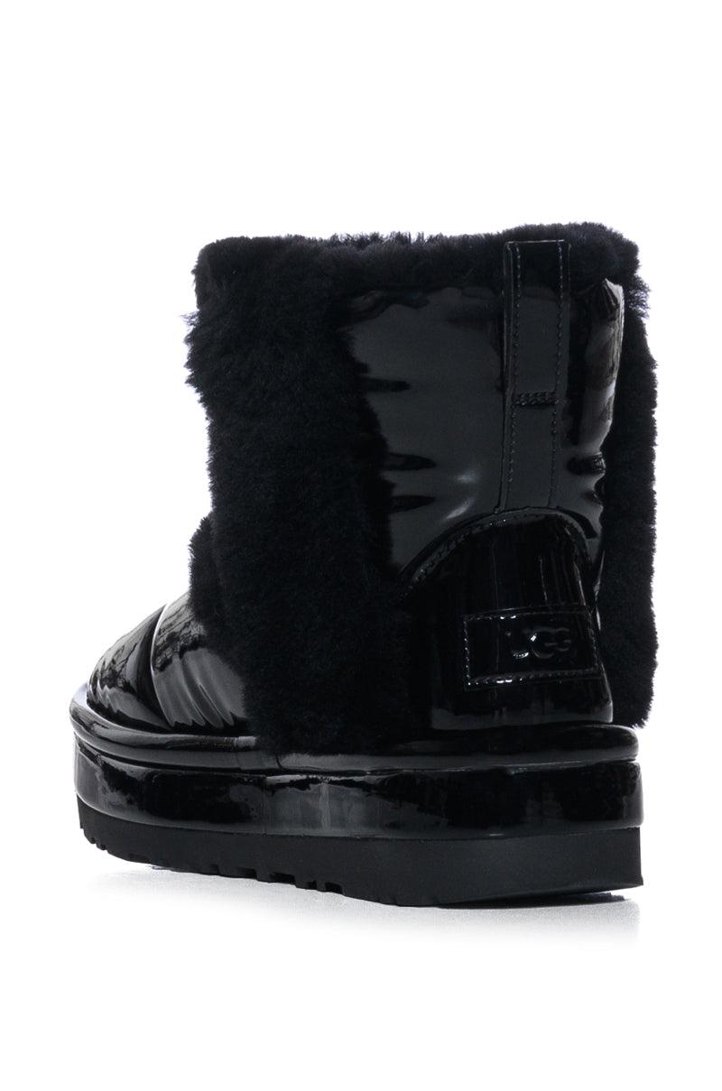 UGG CLASSIC CLOUDPEAK SHINE BOOTIE IN BLACK