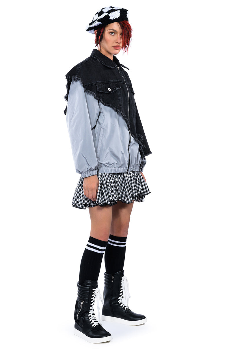 UNDECIDED DENIM BOMBER JACKET