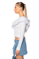 UP IN THE CLOUDS ONE SHOULDER TOP