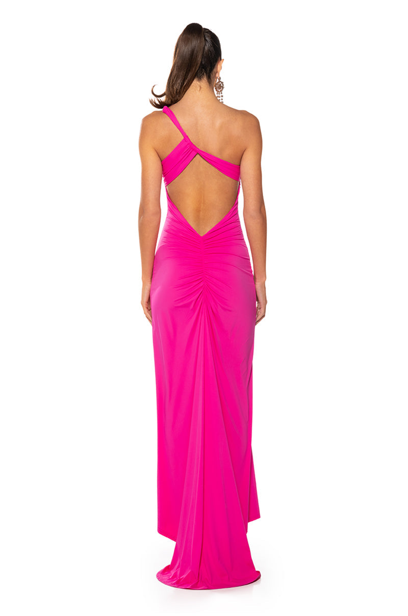 SAMMY BACKLESS RUCHED MAXI DRESS