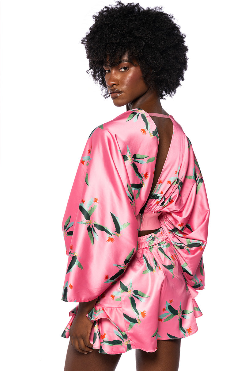 WE MEET AGAIN SATIN BLOUSE