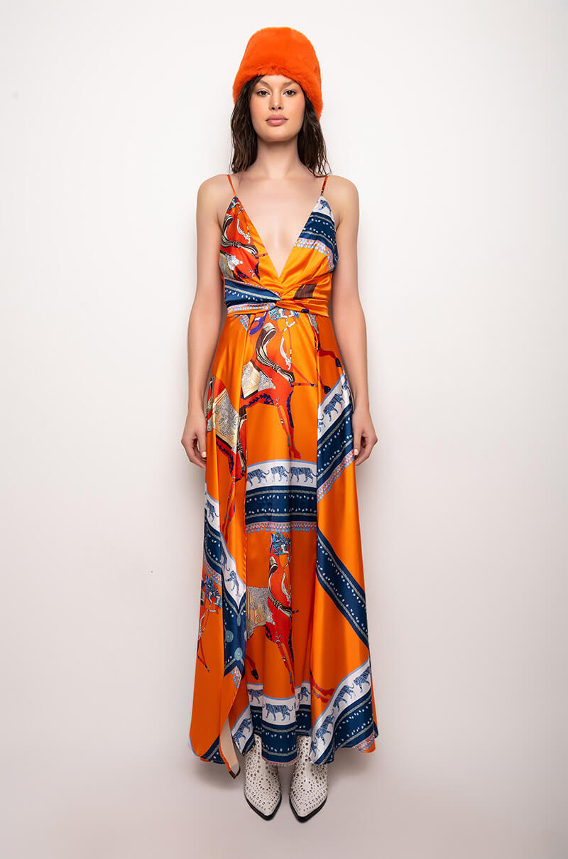 WHAT YOU CALL IT HIGH SLIT MAXI DRESS
