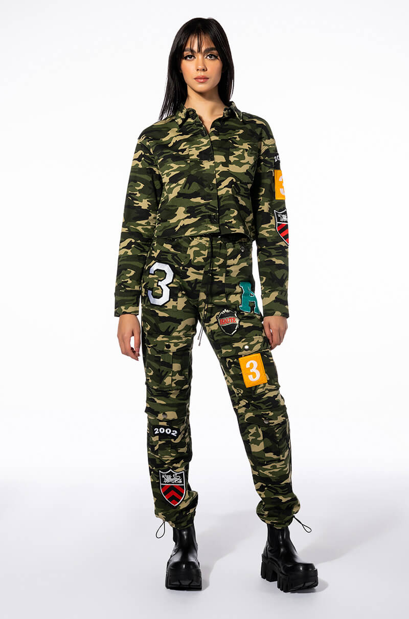 WHATEVER CAMO BOMBER JACKET