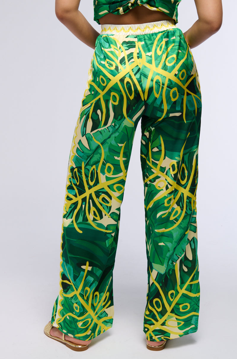 WILD FOX SATIN PALAZZO PANT
