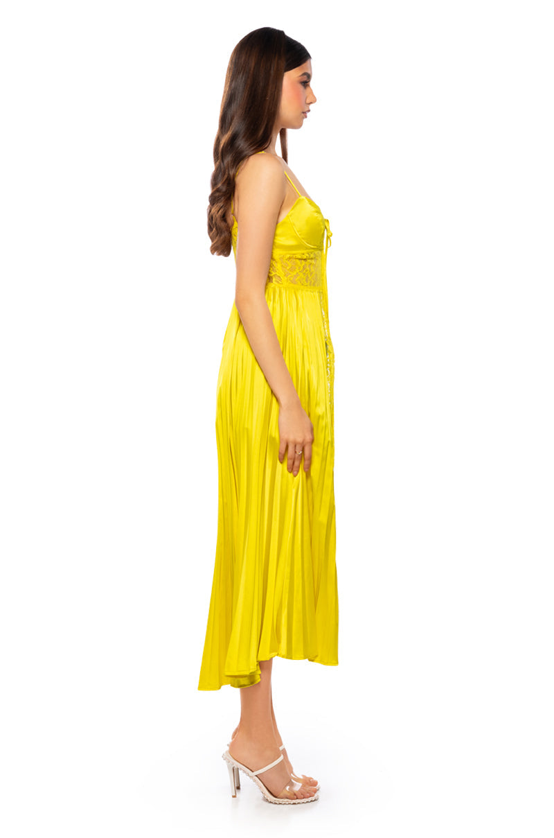 ZANE MAXI CORSET TOP IN YELLOW