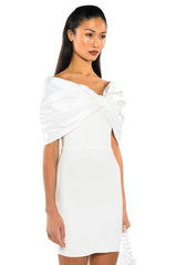 ZURI STATEMENT BOW BANDAGE MINI DRESS